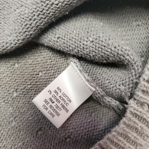 Vintage Sweater Oversized Winter Gray Long-Sleeved Slouchy Croft & Barrow - M - Picture 8 of 8